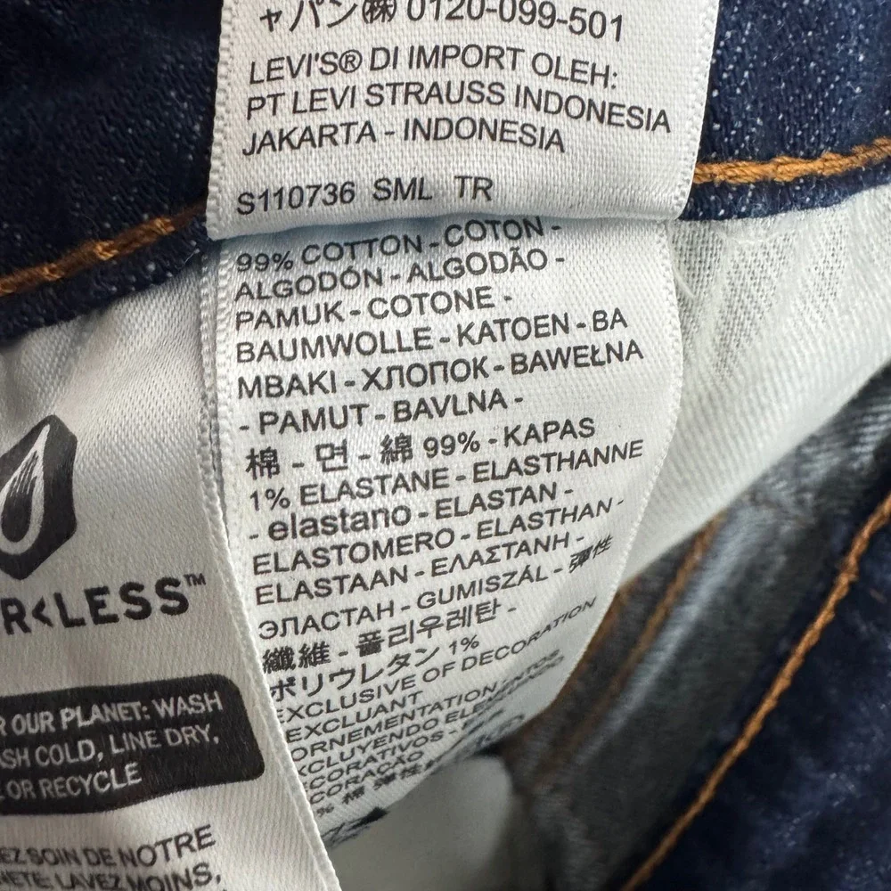 Levi's 505 Regular Fit Jeans Mens 38x30 Dark Wash Straight Leg Denim 00505-2195